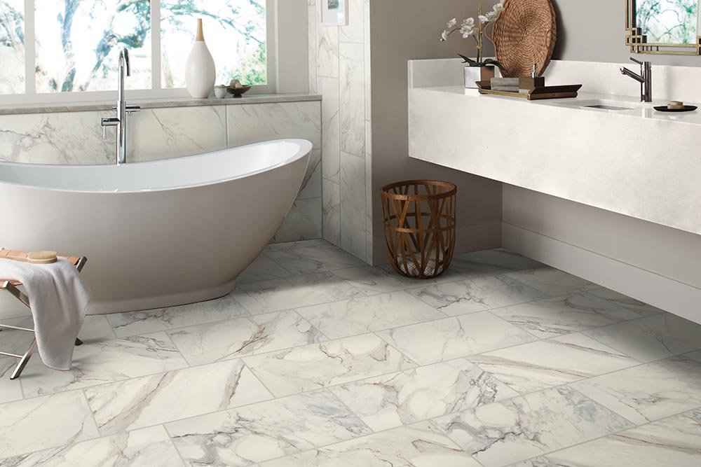 Bathroom Porcelain Marble Tile - Decorating Ideas in Powell, NY